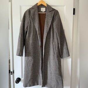 A New Day | Houndstooth Overcoat | Size XS